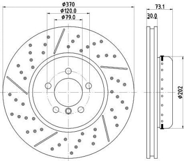 Диск тормозной HELLA 8DD 355 120-771