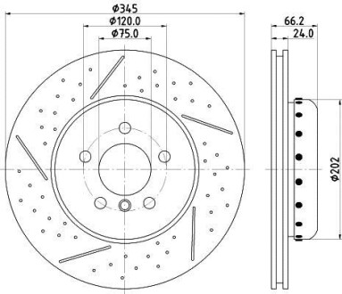 Диск тормозной HELLA 8DD 355 120-781