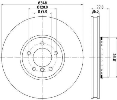 Диск тормозной HELLA 8DD 355 120-791