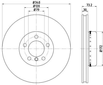 Диск тормозной HELLA 8DD 355 120-811