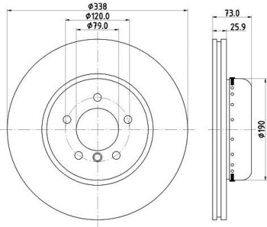 Диск тормозной HELLA 8DD 355 120-861