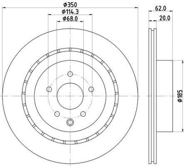 Диск тормозной HELLA 8DD 355 122-261