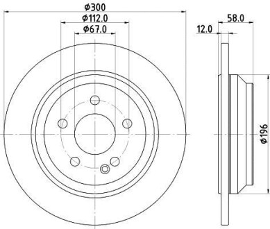 Диск тормозной HELLA 8DD 355 122-441