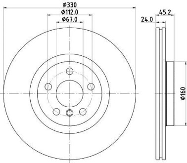 Диск тормозной HELLA 8DD 355 122-641