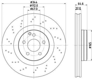 Диск тормозной HELLA 8DD 355 122-891