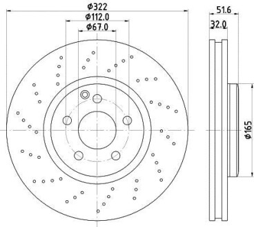 Диск тормозной HELLA 8DD 355 122-911