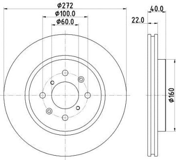 Тормозной диск передний вентилируемый HELLA 8DD 355 123-071