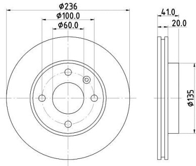 Диск тормозной HELLA 8DD 355 123-121