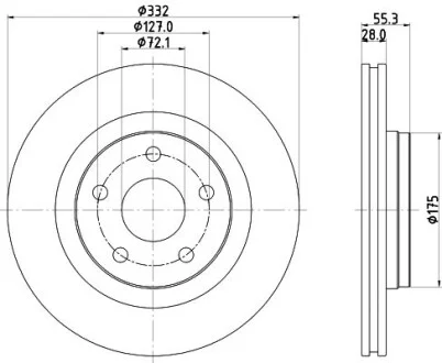 Диск тормозной HELLA 8DD 355 123-141