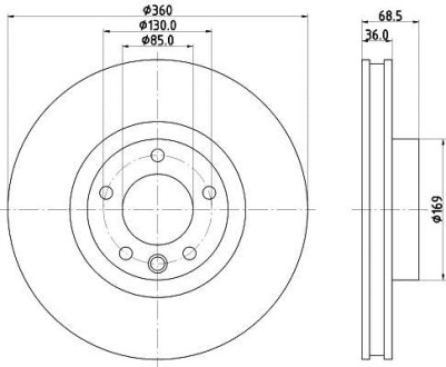 Диск тормозной HELLA 8DD 355 123-191