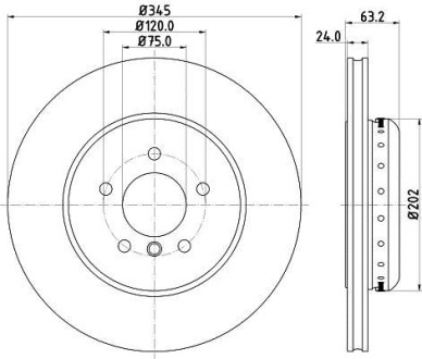 Диск тормозной HELLA 8DD 355 123-231