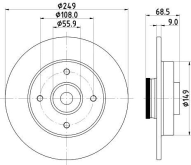 Диск тормозной HELLA 8DD 355 123-291