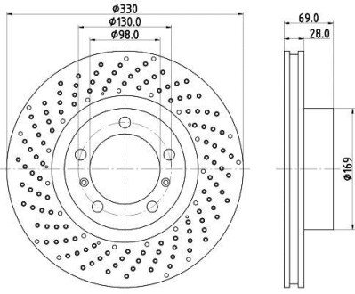 Диск тормозной HELLA 8DD 355 125-021