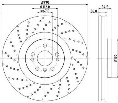 Диск тормозной HELLA 8DD 355 125-041