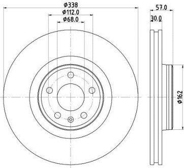 Диск гальмiвний PRO High Carbon; передн. HELLA 8DD355125171