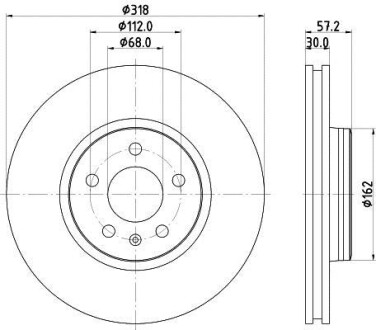 Диск тормозной HELLA 8DD 355 125-181