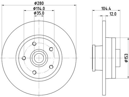 Тормозной диск HELLA 8DD 355 125-281