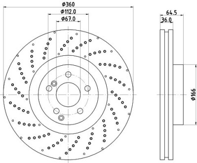 Диск тормозной HELLA 8DD 355 125-361