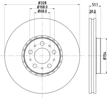 Диск тормозной HELLA 8DD 355 125-581