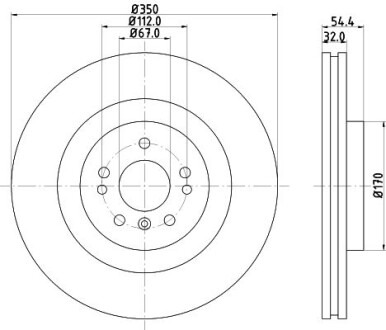 Диск тормозной HELLA 8DD 355 126-321