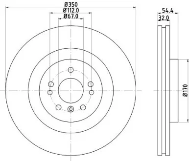 Диск тормозной HELLA 8DD 355 126-321