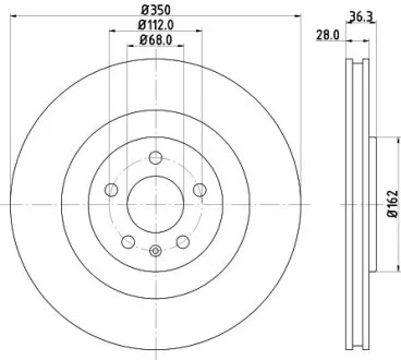 Диск тормозной HELLA 8DD 355 126-421