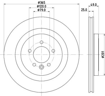 Диск тормозной HELLA 8DD 355 126-641