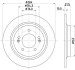 Тормозной диск задний невентилируемый HELLA 8DD 355 126-651 (фото 1)