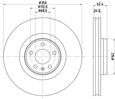 Диск тормозной HELLA 8DD 355 126-691