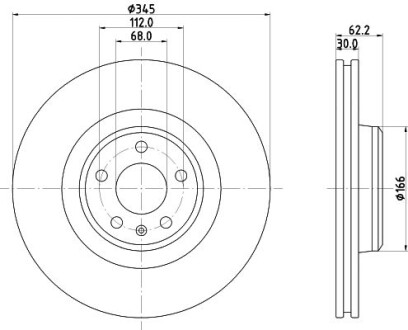 Тормозной диск HELLA 8DD 355 126-861