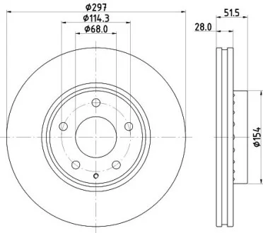 Диск тормозной HELLA 8DD 355 126-981