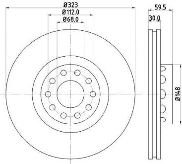 Диск тормозной HELLA 8DD 355 127-421