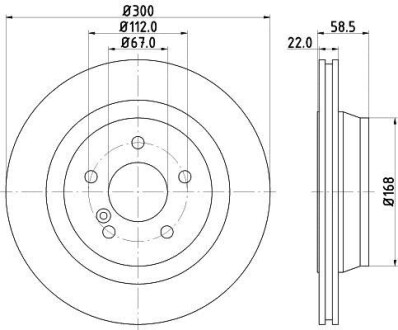 Диск тормозной HELLA 8DD 355 127-481