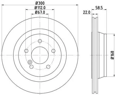 Диск тормозной HELLA 8DD 355 127-481
