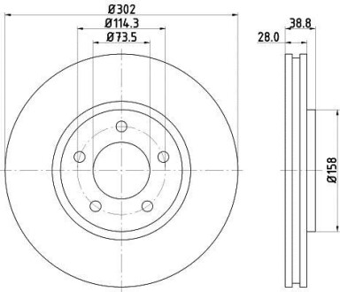 Диск тормозной HELLA 8DD 355 127-671