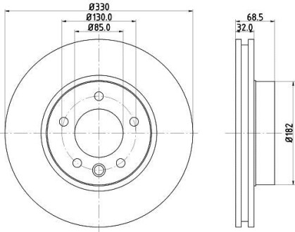 Диск тормозной HELLA 8DD 355 128-051