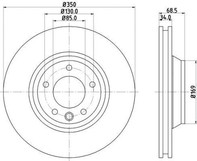 Диск тормозной HELLA 8DD 355 128-071