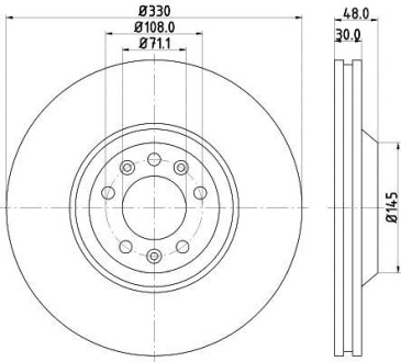 Диск тормозной HELLA 8DD 355 128-221