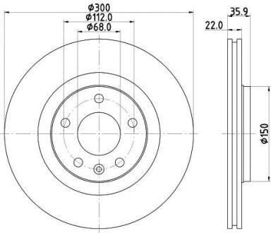 Диск тормозной HELLA 8DD 355 128-391