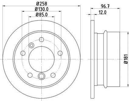 Диск тормозной HELLA 8DD 355 128-401