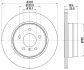 Тормозной диск задний вентилируемый HELLA 8DD 355 128-761 (фото 1)