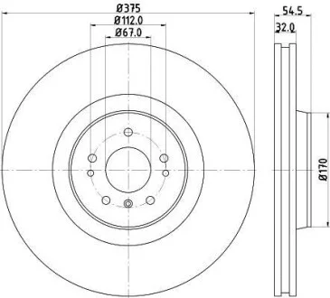 Диск тормозной HELLA 8DD 355 128-941