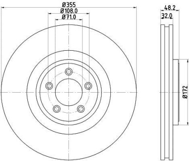 Диск тормозной HELLA 8DD 355 129-071