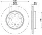 Тормозной диск задний вентилируемый HELLA 8DD 355 129-571 (фото 1)