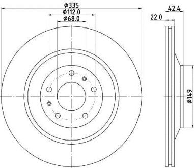 Диск тормозной HELLA 8DD 355 129-801