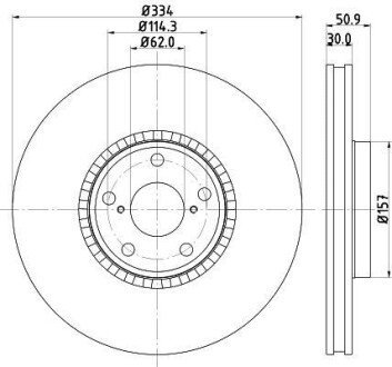 Диск тормозной HELLA 8DD 355 129-831