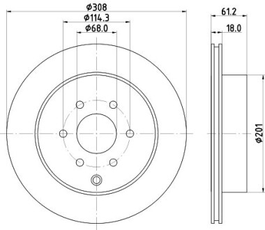 Диск тормозной HELLA 8DD 355 131-391