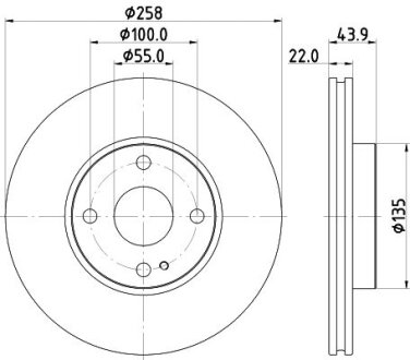 Диск тормозной HELLA 8DD 355 131-821