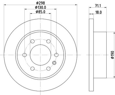 Диск тормозной HELLA 8DD 355 131-841