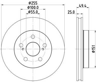 Диск тормозной HELLA 8DD 355 131-911